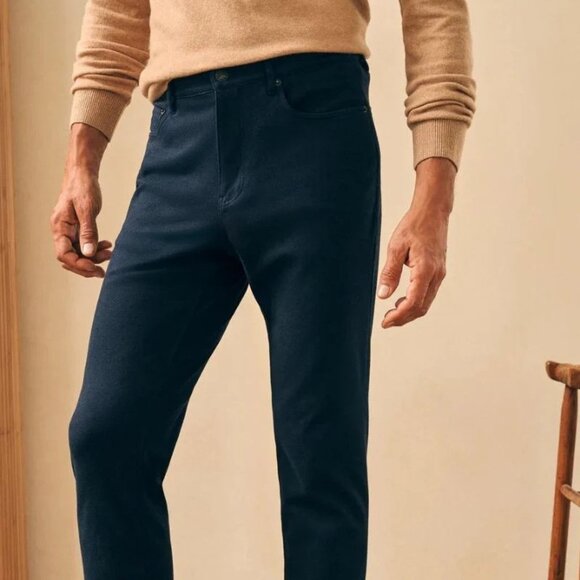 Faherty‎ Knit Flannel 5-Pocket Mens Pants NWT - MSRP $198 Size - 33x34 - Picture 1 of 4